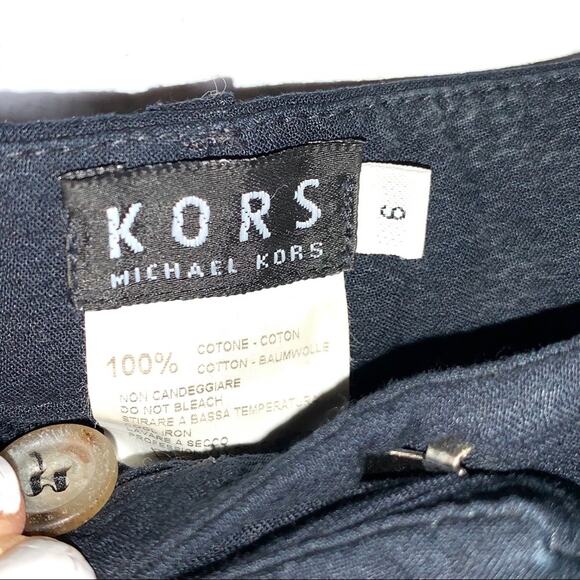 Michael Kors black cropped mid rise straight leg dress pants size 6 - Picture 3 of 6